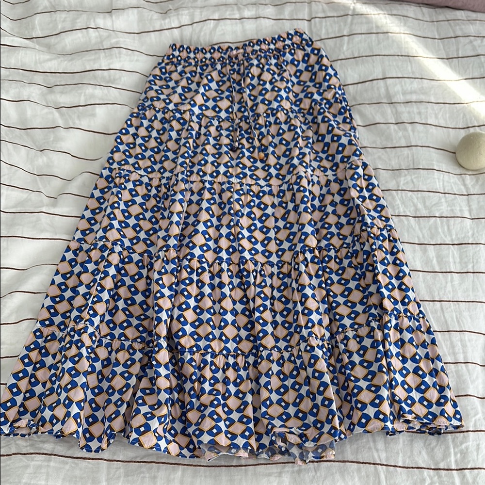 Zara Geometric Patterned Maxi Skirt